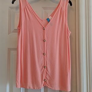 Pinky coral dressy tank